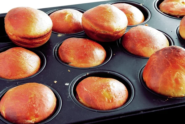 Appena sfornato dolci panini fatti in casa — Foto Stock