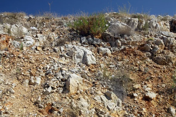 stock image Stony with limestone mountain-side longways speedway in Croatia