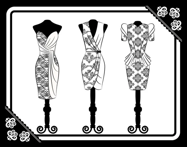 Винтажное платье с кружевным орнаментом — стоковое фото