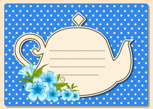 Εκλεκτής ποιότητας κεραμικά τσάι κατσαρόλα με όμορφα λουλούδια — Φωτογραφία Αρχείου