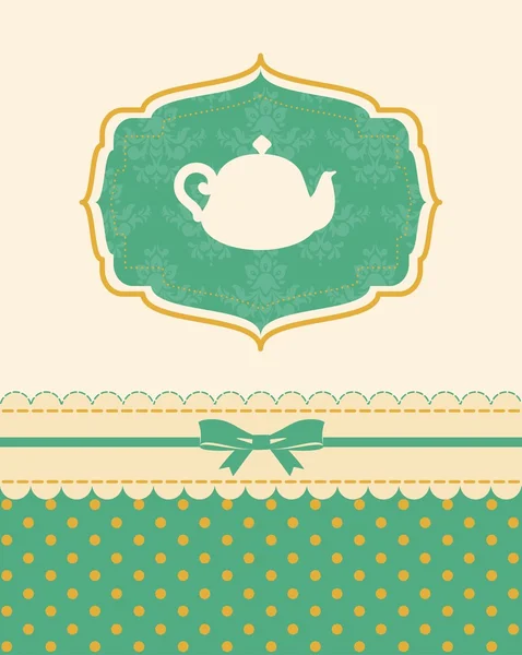Illustration of vintage ceramic tea pot — Stock Photo, Image