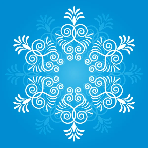 Fiocco di neve sfondo invernale — Vettoriale Stock
