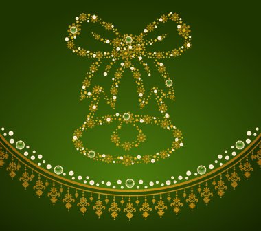 Christmas bell on the background clipart