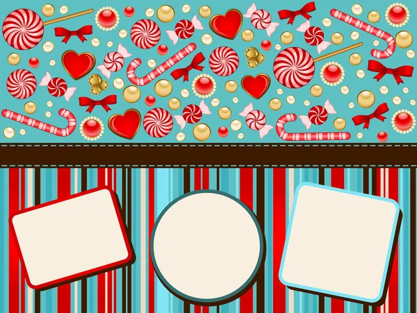 Christmas background with Candy cane — Stock Photo, Image