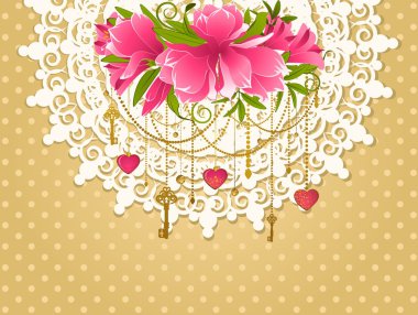 Hearts on the background clipart