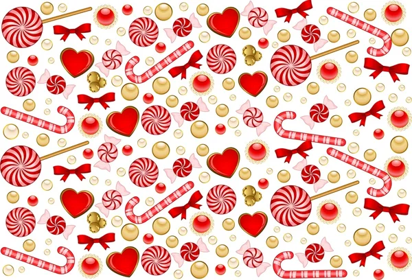 Christmas background with Candy cane. Vector — Stock Vector