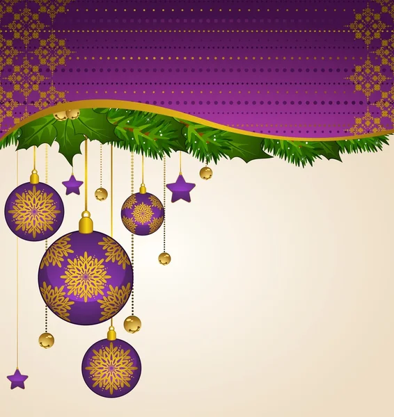 Karácsonyi labdák dekoráció boldog új évet-csecsebecse — Stock Fotó
