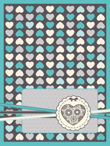 Vintage background with lace ornaments for Valentine's Day — Stock Photo, Image