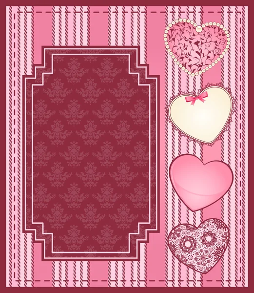 Vintage background with lace ornaments for Valentine 's Day — стоковое фото