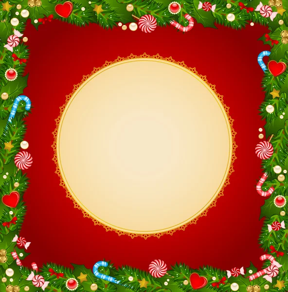 Fondo de Navidad con bastón de caramelo. Vector — Archivo Imágenes Vectoriales