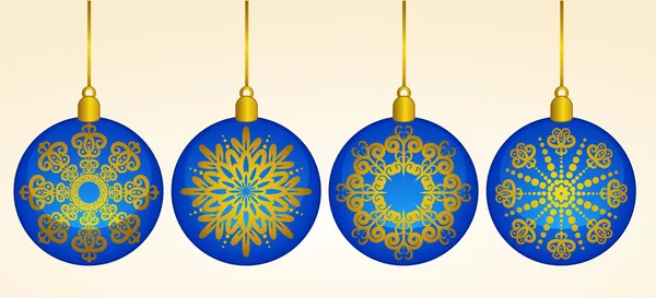 Ballen decoratie gelukkig Nieuwjaar Kerstbal. vector — Stockvector