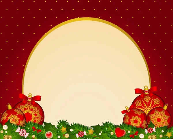 クリスマス ボールの装飾新年あけましておめでとうございます安物の宝石。ベクトル — ストックベクタ
