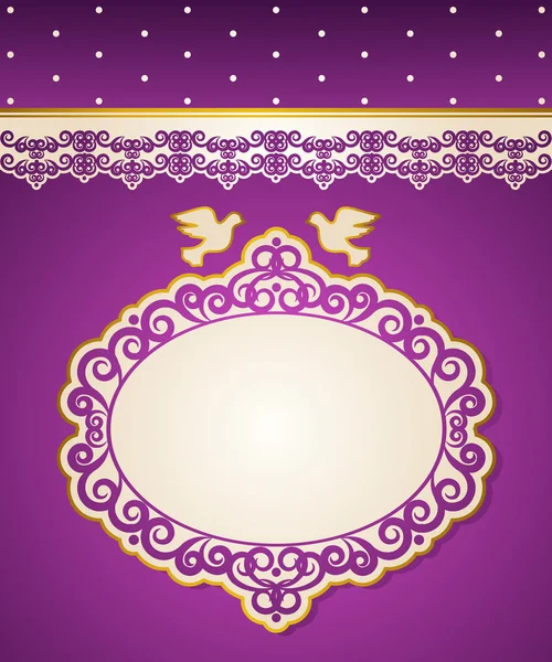 Vintage background with lace ornaments — Stock Vector
