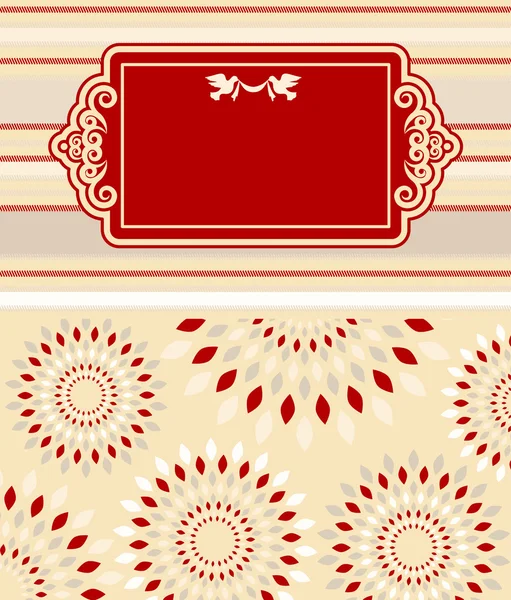 Vintage background with lace ornaments for Valentine's Day — Stock Vector