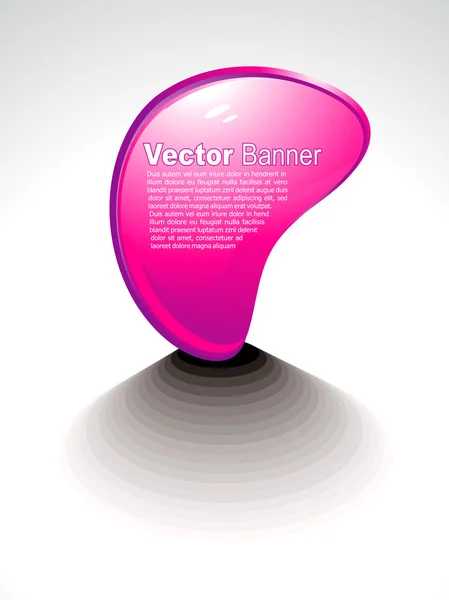 Banner rosa brillante abstracto — Vector de stock