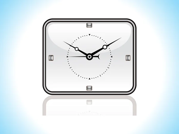 Abstract glossy clock icon — Stock Vector