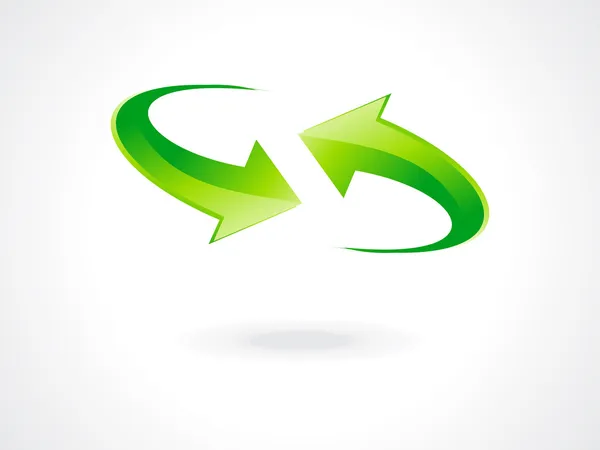 Icono de actualización verde abstracto — Vector de stock