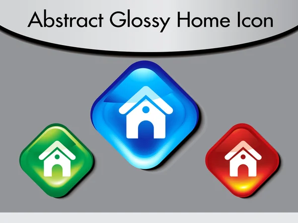 Icono de casa brillante abstracto — Archivo Imágenes Vectoriales