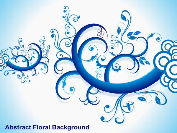 Resumen floral azul — Vector de stock