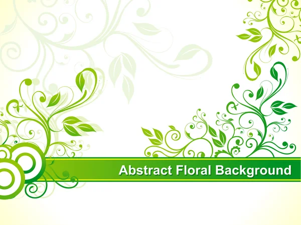 Abstract green floral background — Stock Vector
