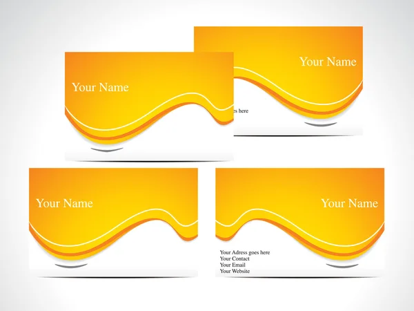 Resumo cartão de visita laranja — Vetor de Stock