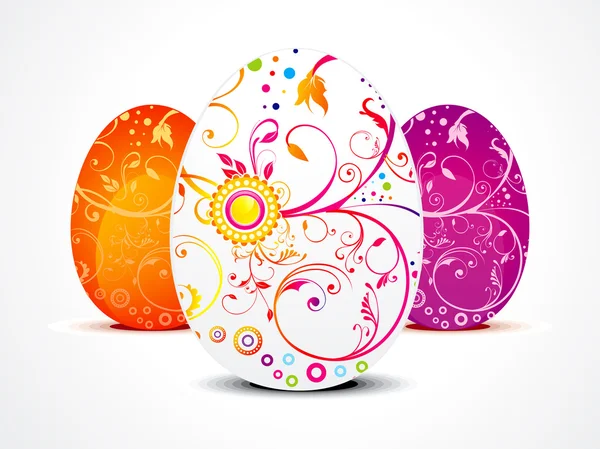 Abstract ester egg in floral — Stock Vector
