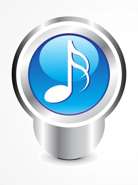 Abstract glossy musica icon — Stock Vector