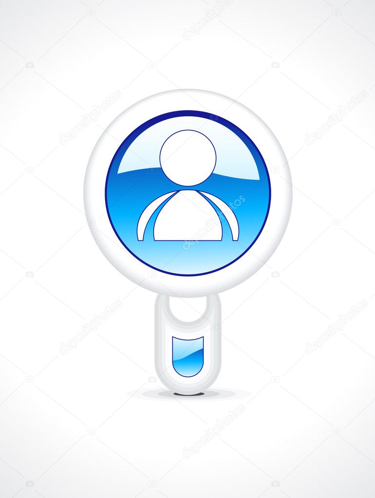 Abstract glossy user icon
