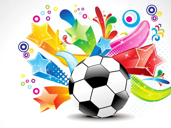 Абстрактный футбол с красочной звездой — стоковый вектор