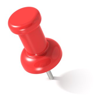 Red Pushpin. clipart