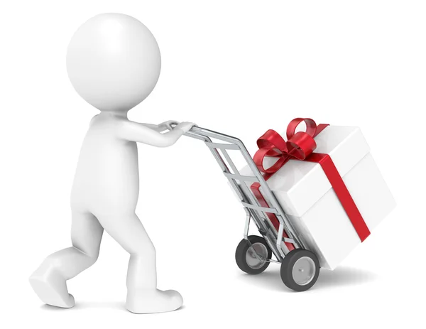 Gift Box Delivery — Stock Photo, Image
