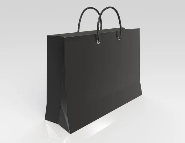 黑色购物袋 — 图库照片