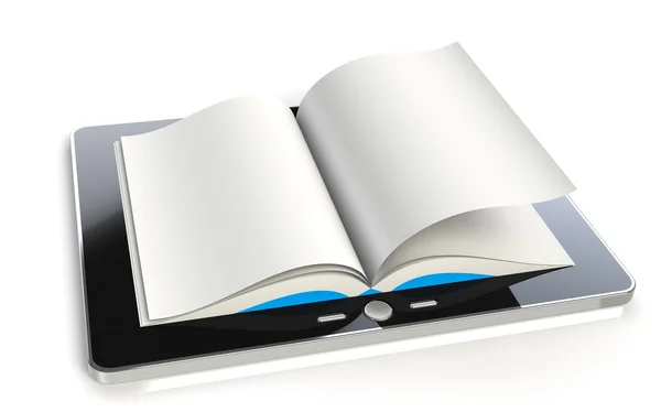 Tablet PC pad boek — Stockfoto
