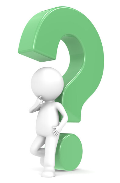 Зеленый знак вопроса
