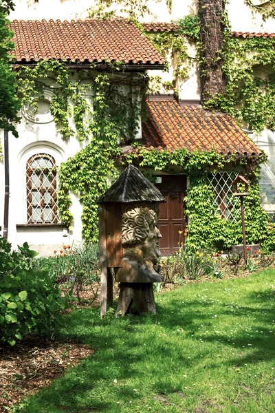 Front domu bluszczowy — Zdjęcie stockowe