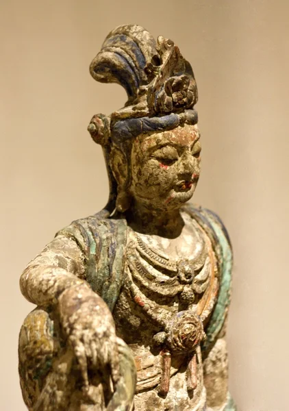 Stará soška indické bohyně — Stock fotografie