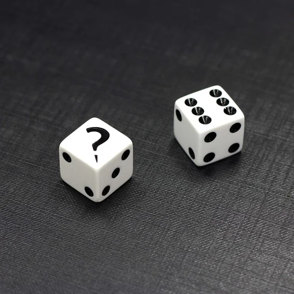 Dices on a black background — Stock Photo, Image