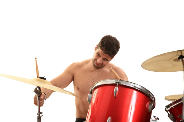 stock image Young male drummer