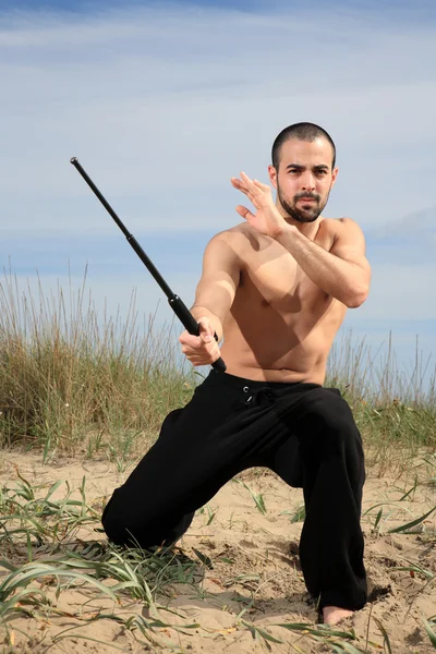 stock image Young fighter portrait