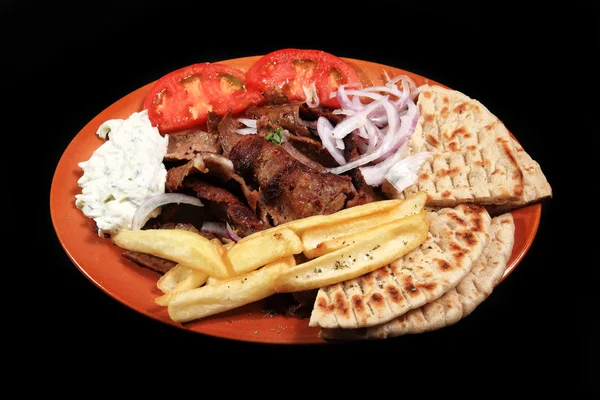 Donner kebab maaltijd — Stockfoto