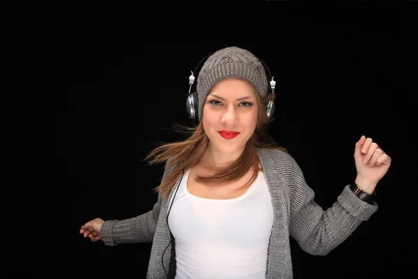 Stock image Happy girl with headphones