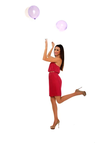 Sexy dziewczyna z balonów — Zdjęcie stockowe