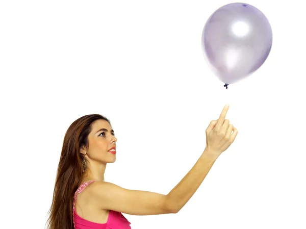 stock image Sexy young girl with balloon