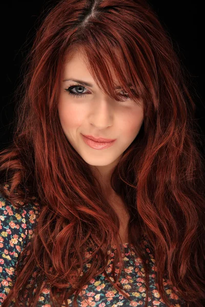 Krásné červené vlasy girl — Stock fotografie