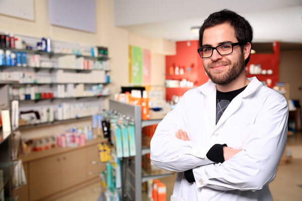 Young male pharmacist