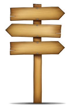 Wooden Directions Arrow Signs clipart