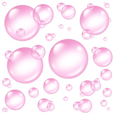 Pink Bubbles Design Elements clipart