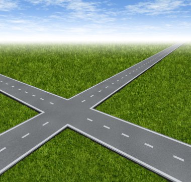 Crossroad Decision Dilemma clipart