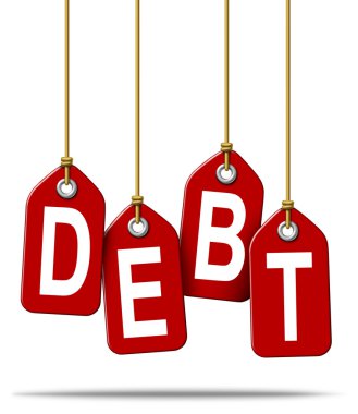 Financial Debt Problems clipart
