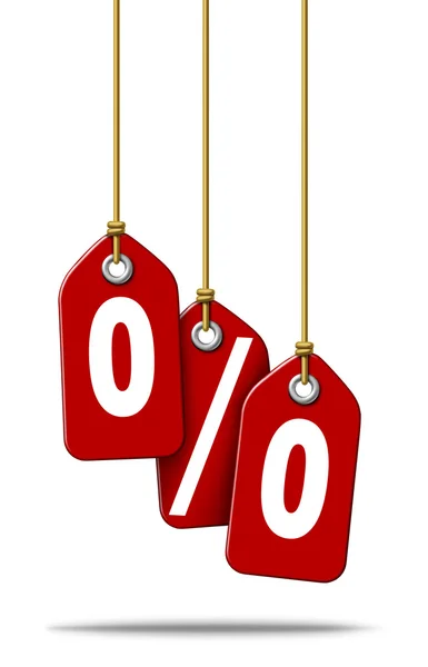 Percentage prijskaartjes verkoop — Stockfoto